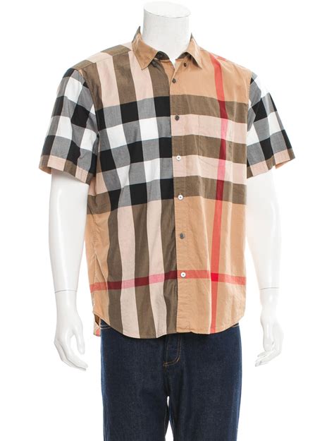 burberry london exploded check button-up shirt|Men’s Designer Shirts .